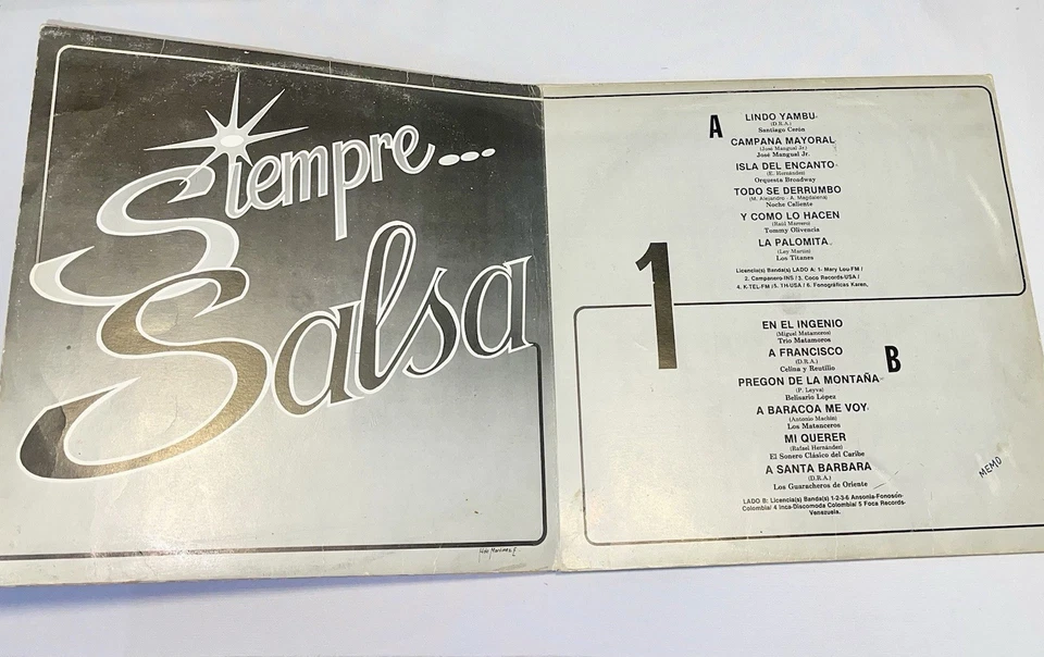 Siempre Salsa - Alfredo Linares, Wayne Gorbea, Bobby Valentín, Orlando Marin 3LP - Image 2 of 4