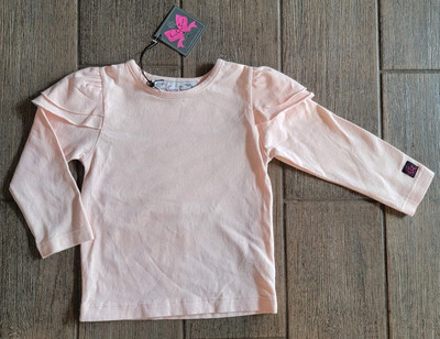 Girls Boutique Pink Long Sleeve With Ruffles Top Size
