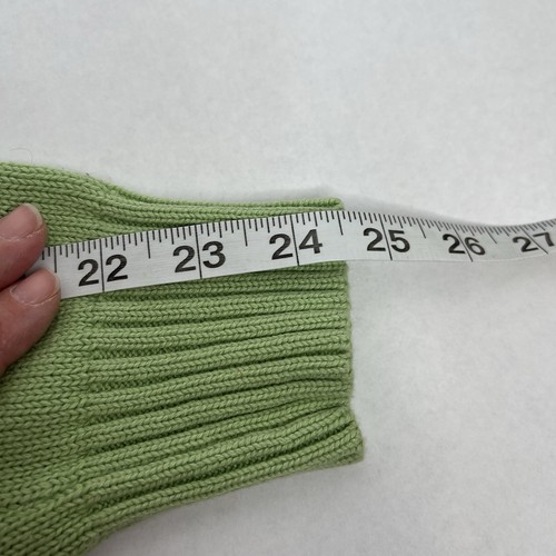Liz Claiborne Women’s Size L Green Argyle Sweater V Neck 100% Cotton Large Navy - Picture 7 of 8