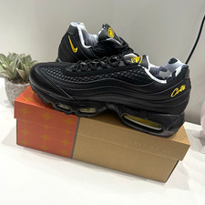 Nike Cortez Men's Trainers UK 9 Black/Yellow Low Top Lace Up New with box