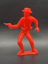 VINTAGE 1960's TIM MEE TOYS 3  Red PLASTIC COWBOY GUNFIGHTER