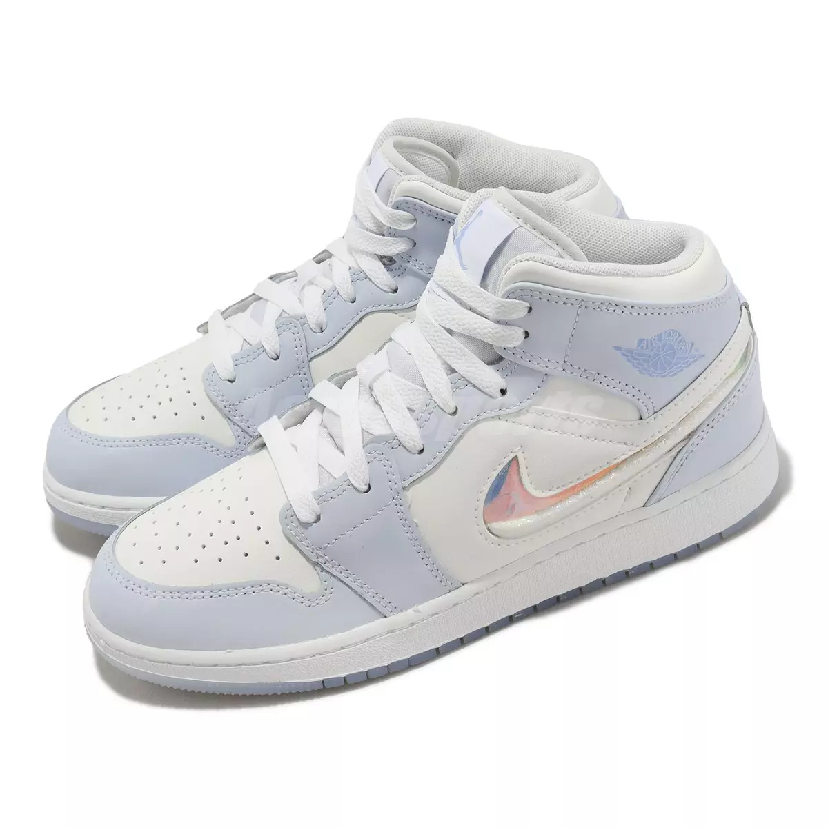 Nike Air Jordan 1 Mid SE GS AJ1 Glitter Swoosh Kids Youth Casual Shoe  FQ9117-400