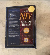 NIV STUDY BIBLE in Box  Zondervan Burgundy Leather New International Version
