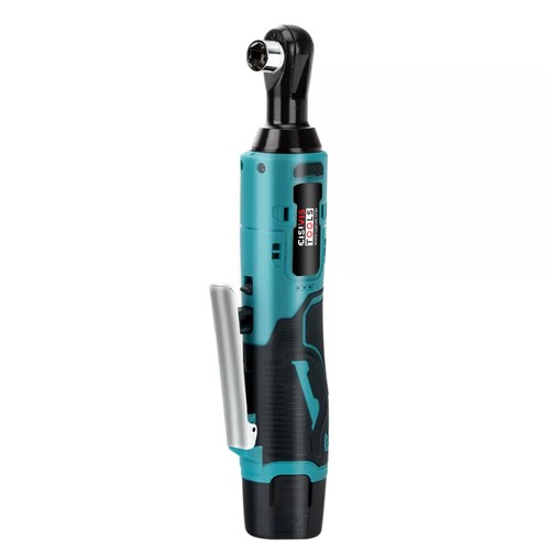 100Nm Electric Cordless Right Ratchet 3/8" 90° Angle Wrench 2 Battery DIY Tool - Picture 12 of 17