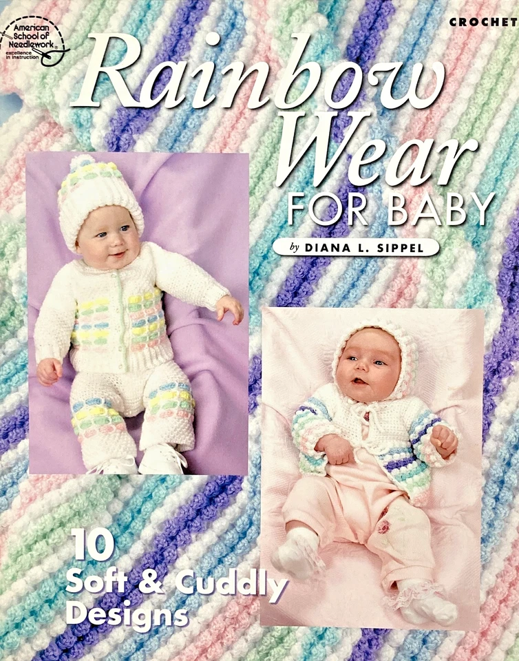 Rainbow Wear for Baby: 10 soft cuddly designs popcorn bubble st crochet pattern - Image 2 of 2