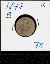 50 PF 1877 B   Silber sehr  gute qualität     ab 5 auktionen portofrei