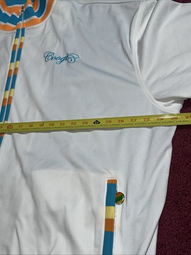 VTG Coogi Track Jacket Adult Size 4XL Seagull Sunrise Logo White Full Zip - Picture 4 of 9
