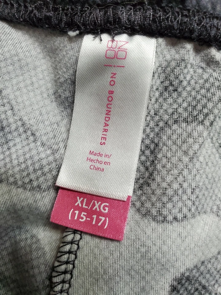 Женские леггинсы-капри без границ для подростков размер XL 15/17 черные серые камуфляжные - Изображение 2 из 4