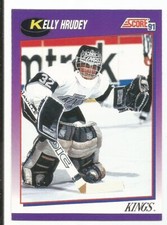 KELLY HRUDEY 1991-92 SCORE CARD NM-MT+ CONDITION