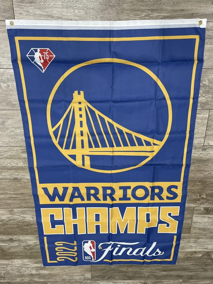 Golden State Warriors 2022 CHAMPIONS 3x5 Ft Banner Flag 2022 Playoffs The Finals - Image 3 of 3