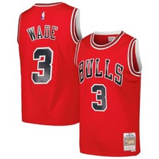 Chicago Bulls Dwyane Wade 3 Mitchell  Ness Red 2016/17 NBA Swingman Jersey