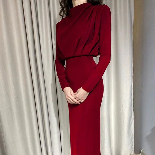 Damen Mode Elegant Party Kleid Cocktail Kleid hohe Taille Abendkleid - Bild 7 von 30