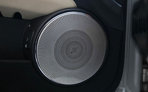 Silver Titanium Door Speaker Bezel Frame Cover Trim For Benz 2007-2014 C-Class - Picture 6 of 6