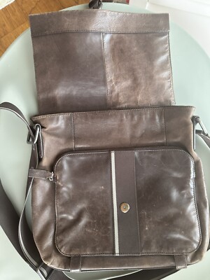BOSS/HUGO BOSS ビンテージレザーボストンバック ブラウン Mens Hugo Boss Leather Brown Bag | eBay