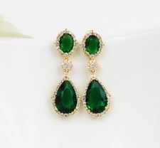 Emerald Earrings,Bridesmaid Gifts, Earrings, Bridal Earrings, Bridesmaid Jewelry
