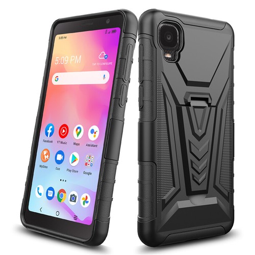For Alcatel TCL A3X A600DL Case Holster Clip Stand Phone Cover + Tempered Glass - Picture 17 of 26
