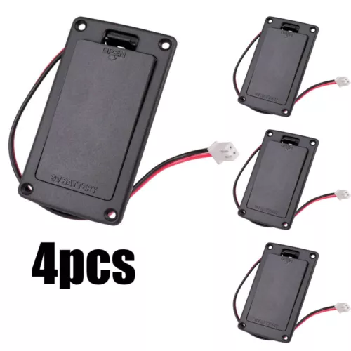 4Pcs 9V Pickup Battery Holder Box Compartment Cover Box Case for Acoustic Guitar