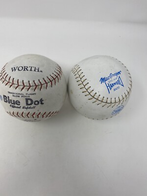 Ancienne Balle Softball Harwood Haïti "Jour Ou Nite" - état Brut Pour Déco