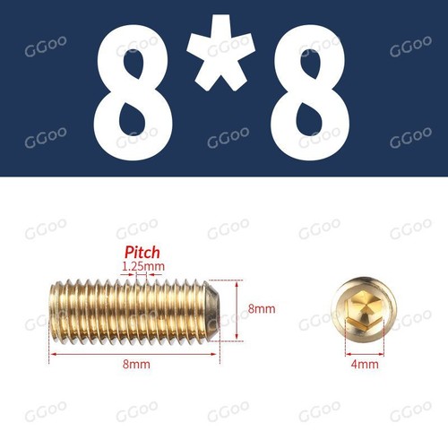 M2 M3 M5 M6 M8 M10 M12 BRASS GRUB SCREWS CUP POINT HEX SOCKET SET SCREW DIN 916 - Picture 60 of 85