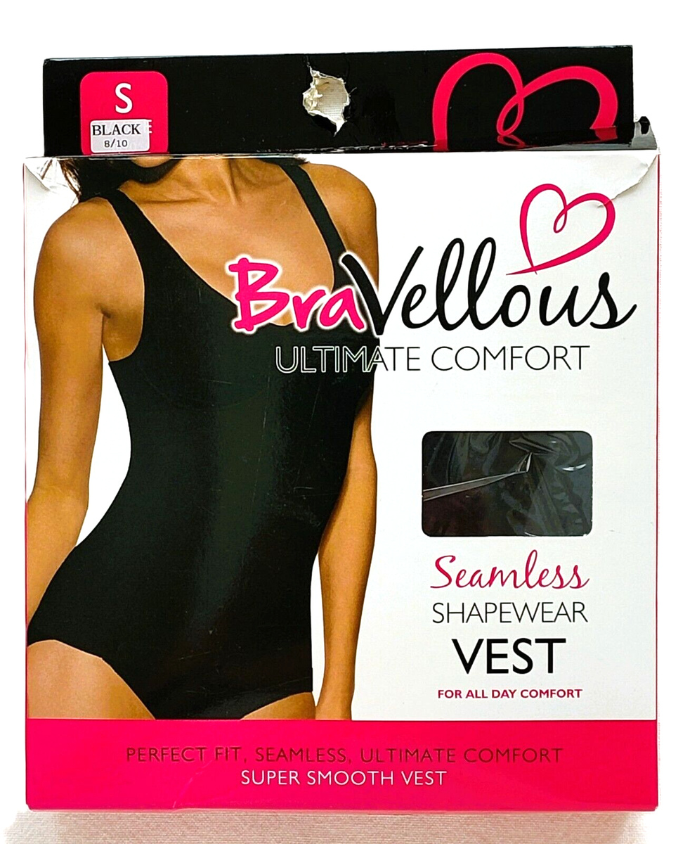 Bravellous Seamless Shapewear Vest Black S (8-10) Brand