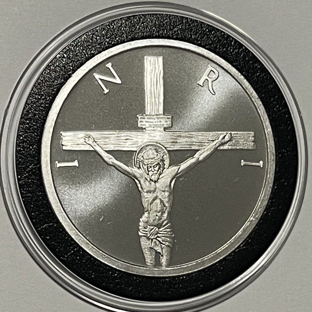 INRI Jesus of Nazareth￼ Christ On Cross Coin 1 Troy Oz .999 Fine
