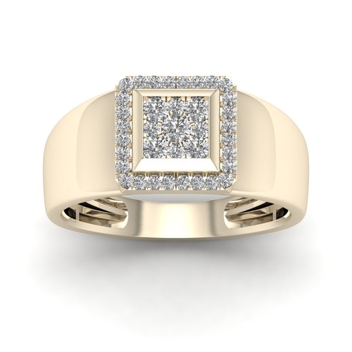 1/2Ct Diamond Wedding Band Ring Size 6 in 10k Yellow Gold Color H-I, Clarity I2 - 第 1/4 張圖片