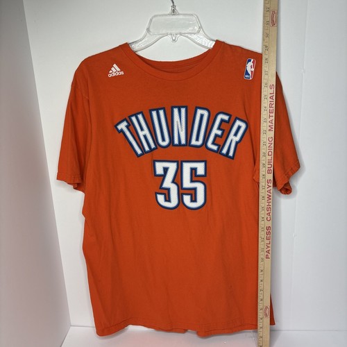Adidas The Go-To Tee Oklahoma Thunder NBA Durant #35 Men’s Size L Shirt Orange - Bild 6 von 7