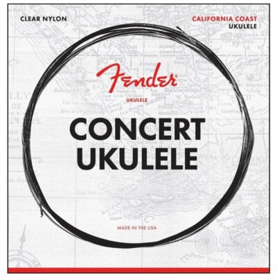 Concert Ukulele Strings, Clear Nylon, .028, .0322, .0403, .028 Fender