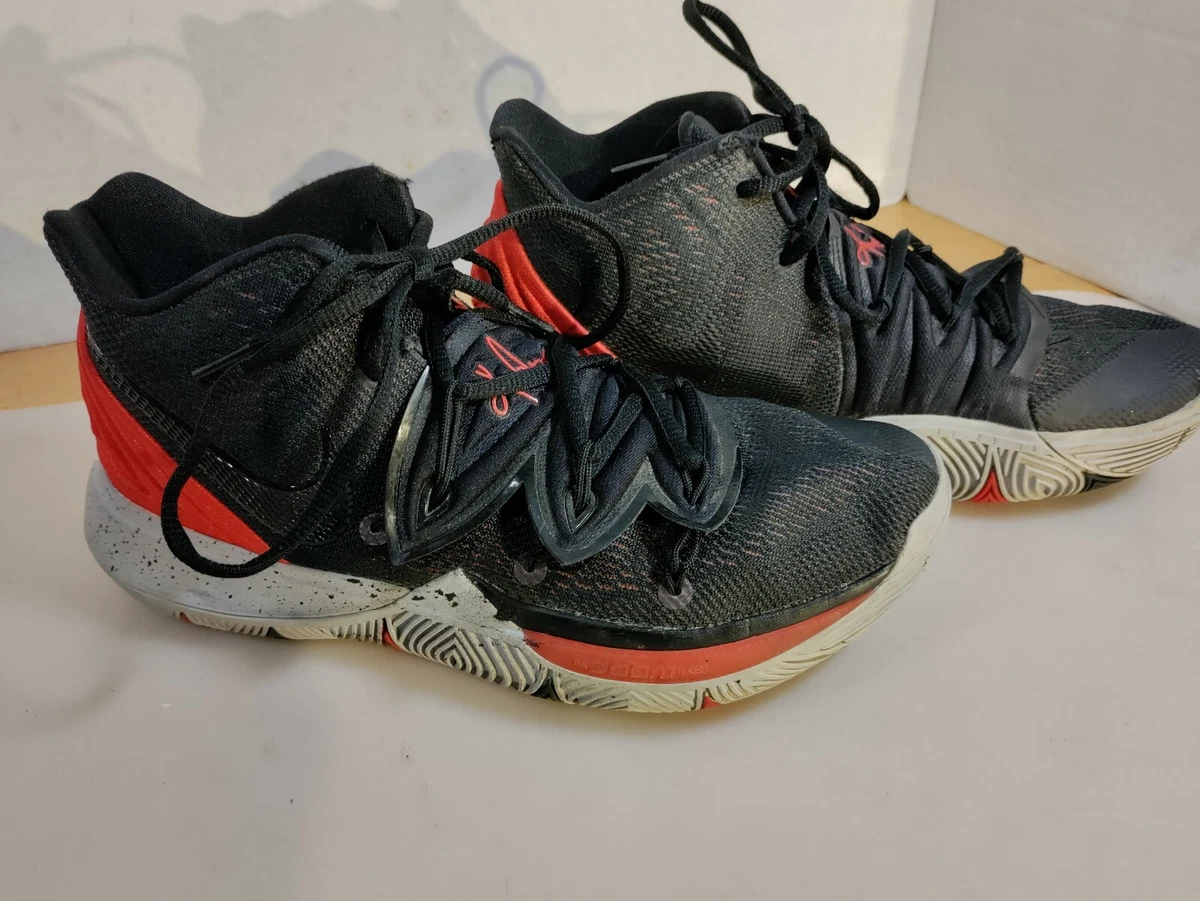 Nike Kyrie Air Zoom Turbo US Sz 8 Black Red Pre owned A02918 600 Free Ship