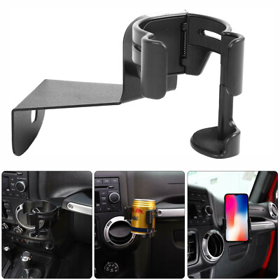 Multi-Function Phone & Water Cup Holder 2in1 Bolt-on Stand Bracket For Jeep TJ