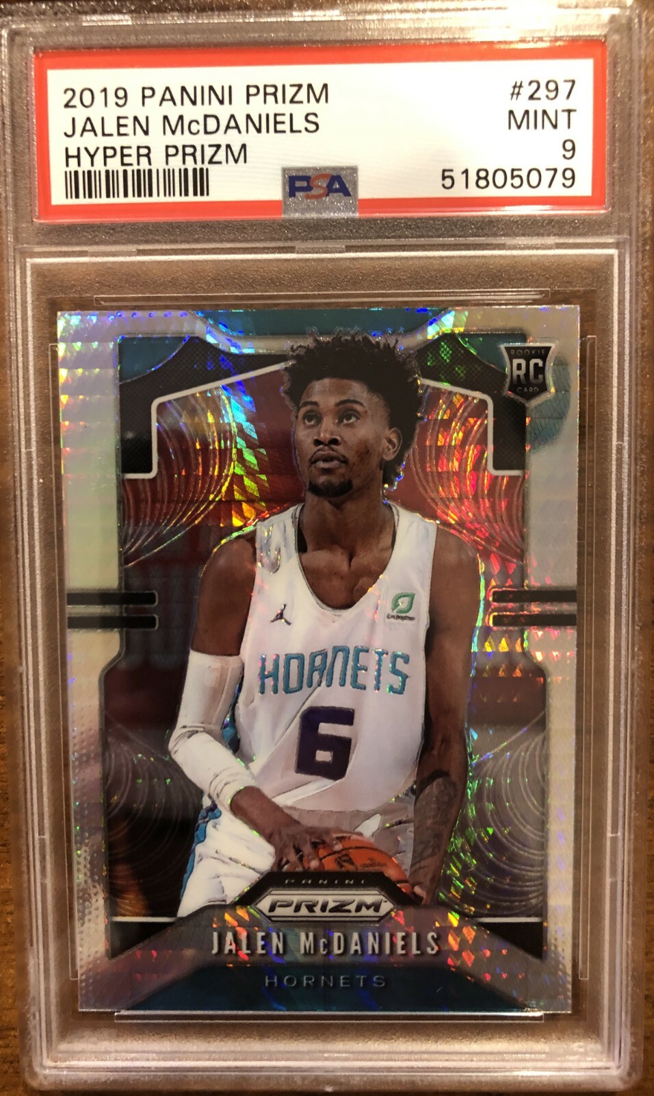 2019 Panini Prizm Jalen McDaniels Hyper Prizm #297 Rookie RC PSA 9 Mint