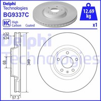 2X Delphi BG9337C Bremsscheibe FüR Audi VW