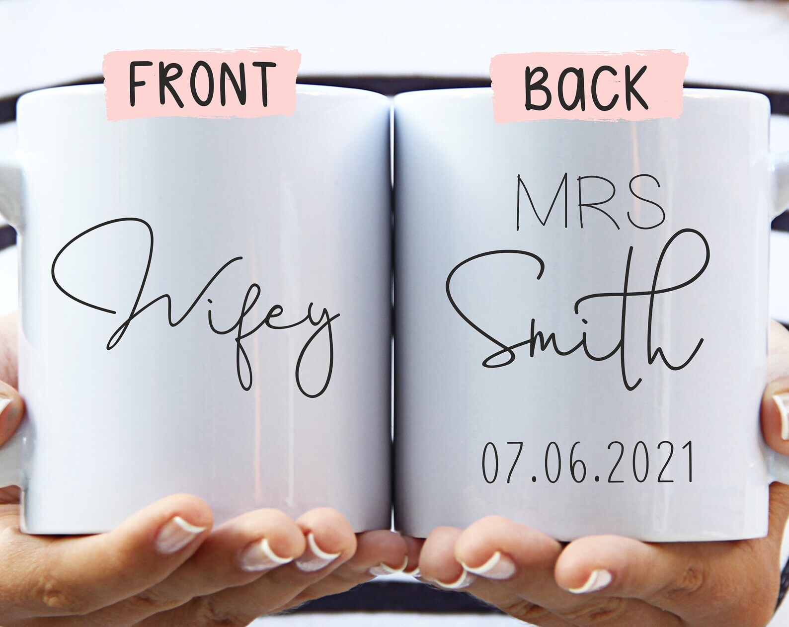Wifey Mug Custom Mrs Mug Personalized Wedding Mug Wedding Anniversary Mug Gift