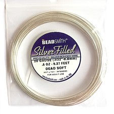 Silver Filled Wire Beadsmith Round 20 gauge .5oz 9ft 41897 Dead Soft