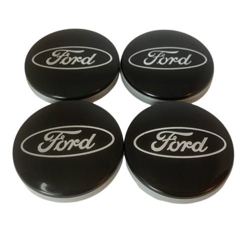 4Pcs Wheel Center Caps 2-1/8" BLACK Hubcaps Rim Emblem for Ford 54mm - Picture 1 of 4