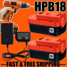 18V for Black and Decker HPB18 18Volt 4.5Ah Battery HPB18-OPE 244760-00 /Charger
