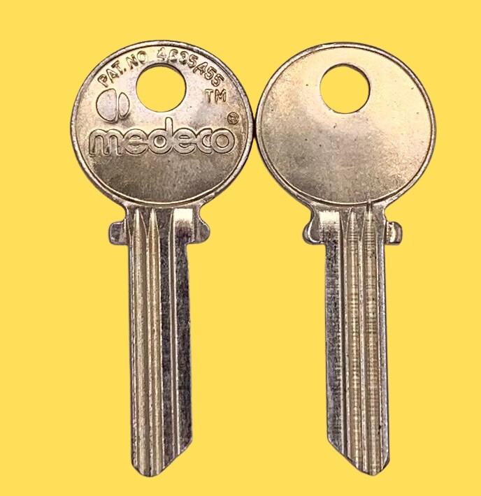 2) Medeco NOS Biaxial key blanks. Nickel silver. USA. Free
