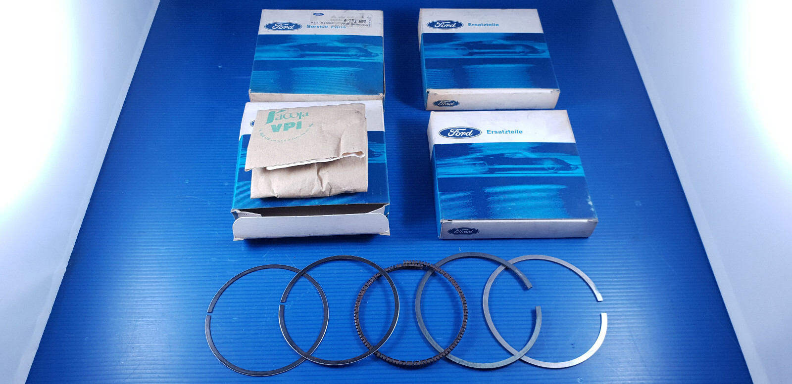 Jeu de segments de piston FORD Escort MK2 d'origine pour restauration moteur premium
