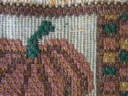 Fall tapestry pumpkin & leaves table runner, 74"x12"used pre-owned, no label — photo 8
