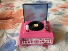 Vtg 1987 Mattel Barbie Doll Action Accents Pink Stereo Record Player 7936 Works