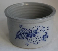 Eldreth Pottery Crock Salt Glaze 2002 Strawberry Design