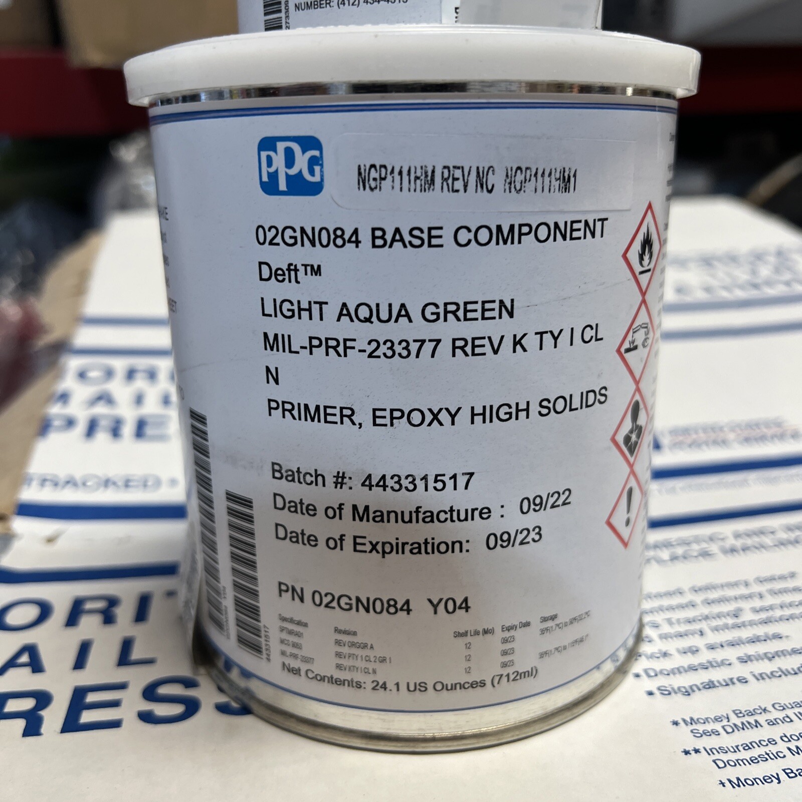 PPG Aerospace Light Aqua Green Epoxy Primer w/Curing Solution 02GN084