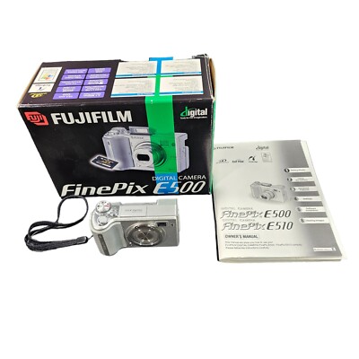 Silver Fujifilm Finepix E500 Digital Point Shoot Camera Zoom  Tested 74101408522|