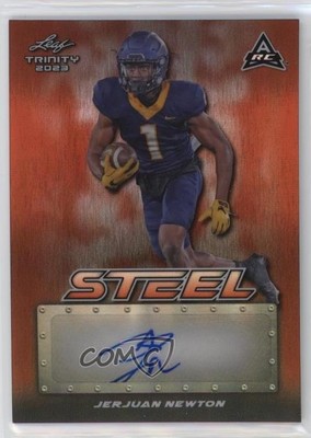2023 Leaf Trinity Steel Orange 7/10 Jerjuan Newton #SA-JN1 Auto 1fm2