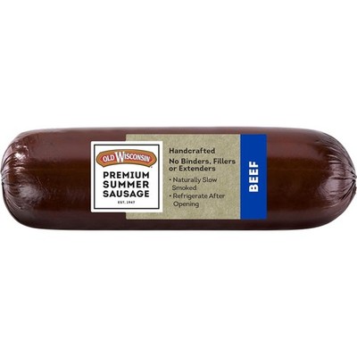 Ready-to-Eat Summer Sausage, 8oz - All-Natural Beef, Perfect for Charcuterie