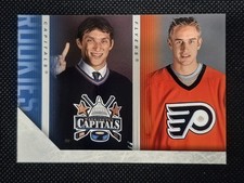 Alex Ovechkin & Jeff Carter 2005-06 Upper Deck Young Guns #487 Rookie Card (A). rookie card picture