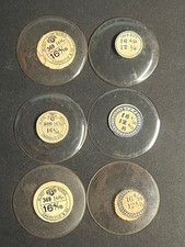 LOT OF 6 GLASS POCKET WATCH CRYSTALS SIZE 16 REPLACEMENT PARTS