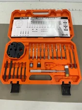 HORUSDY 23-Piece Punch Set Roll Pin Punch Set and Hammer with Bench Block