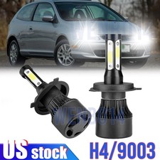 2x H4 9003 LED Headlight Kit 6000K High/Low Bulbs For HONDA CIVIC 1992-2002 2003