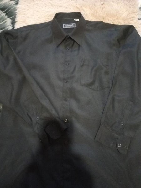 Men Antonelle Shirt Black Polyester 42 / XL / 50